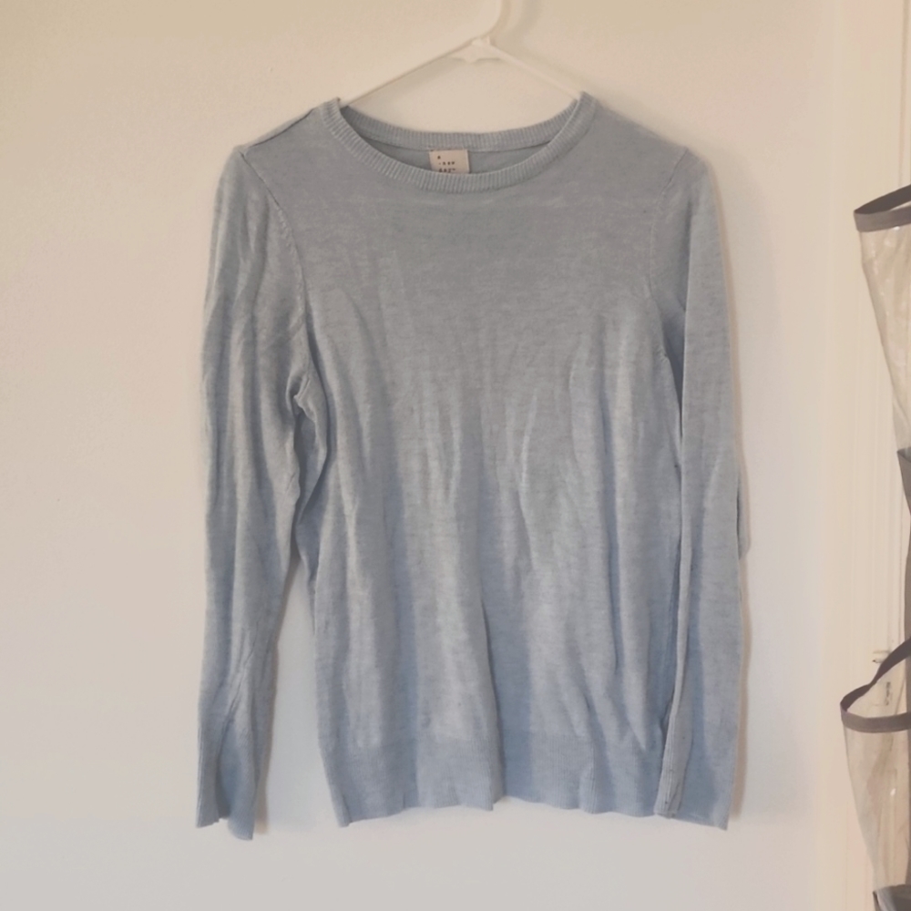 Baby blue fine knite jersey sweater